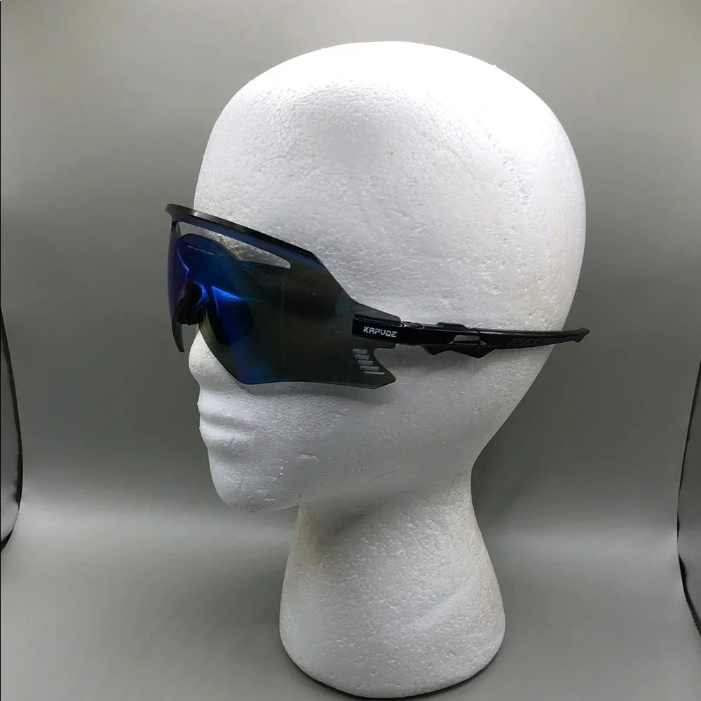 KAPVOE Sunglasses KE-X1 Kapvoe Sports Cycling Shield Sunglasses NEW Unisex Blue
